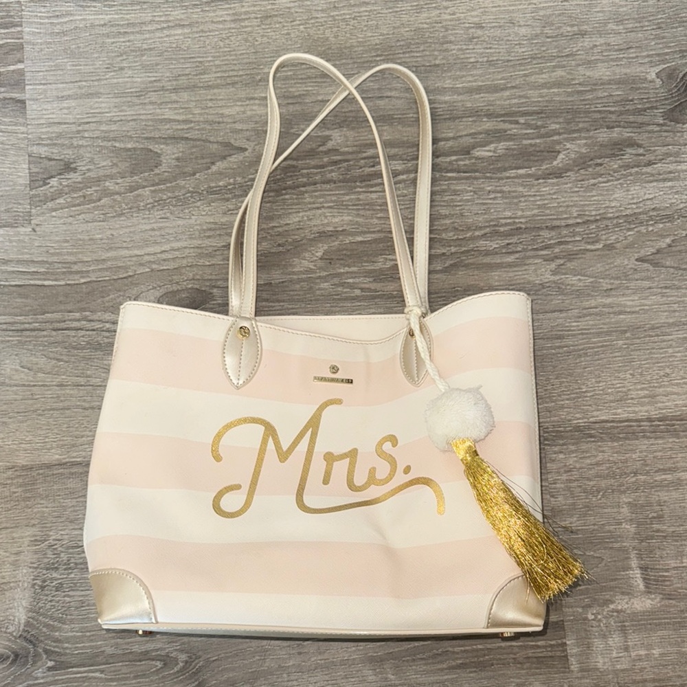 Spartina Cream and Gold MRS Tote/handbag